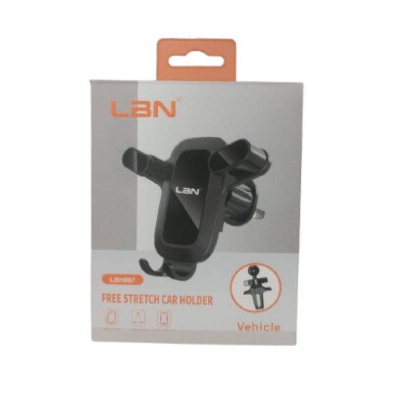 LBN - SOPORTE PORTA CELULAR PARA VEHICULOS LBN LBH067 NEGRO.