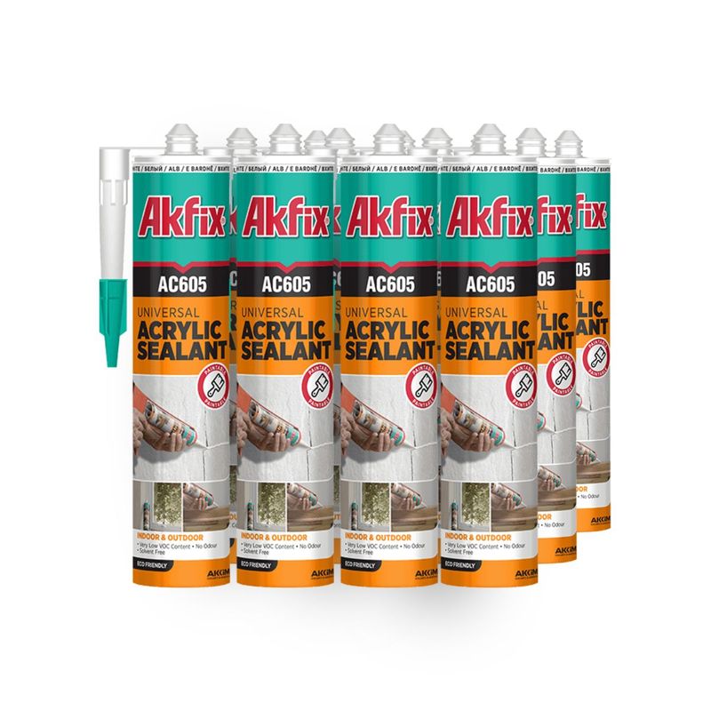 AKFIX - 12X SELLADOR ACRILICO AC605 AKFIX BLANCO