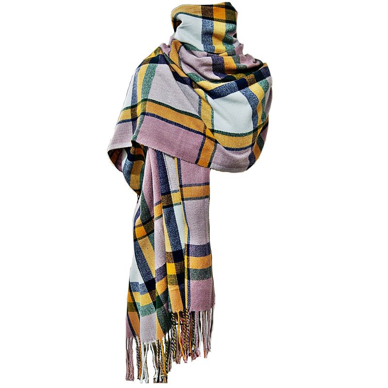VIVAFELICIA - Bufanda Chal Cashmere Highlands Lavanda