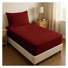 OKAERI - CUBRE COLCHON 1,5 PLAZAS IMPERMEABLE - Terracota - 1.5 PLAZAS