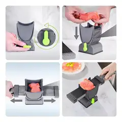 GENERICO - Cortadora Manual De Carne Fresca Para Rebanar Acero Inoxidab.