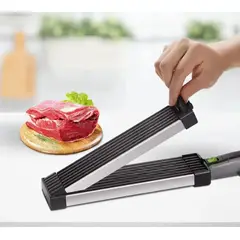 GENERICO - Cortadora Manual de Carne en Acero Inoxidable Rebanadora Precisa y Duradera