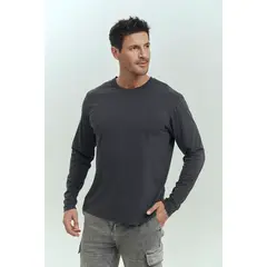 BRICK LONDON - Polera Manga Lara 100% Algodón Negra