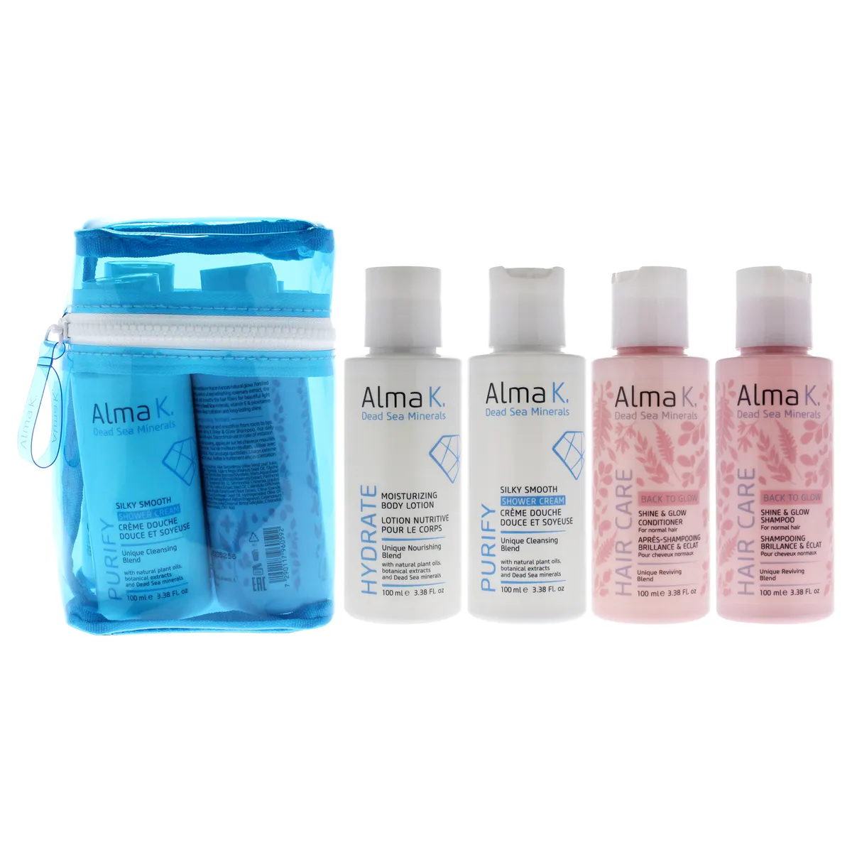 ALMA K - Kit de Esenciales para Viaje 4 Piezas - Alma K