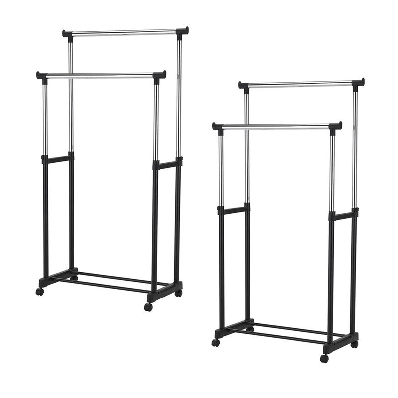 GENERICO - X2 Perchero Colgante Organizador Doble Extensible Tendedero Ropa