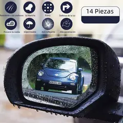 GENERICO - Pack 2 pares lámina ventana auto anti lluvia impermeable.