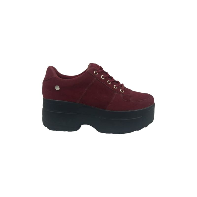 HERIEL - Zapatilla Burdeos Plataforma Mujer