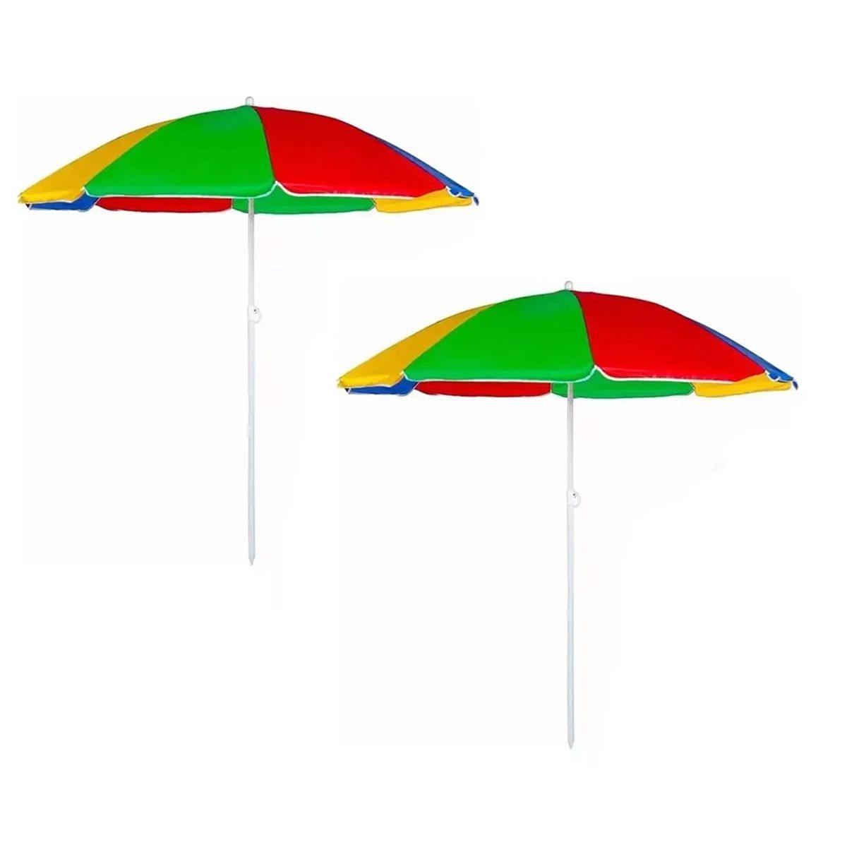 GENERICO - X2 Sombrilla Paragua Playa Verano Paragua Ajustable Plegable