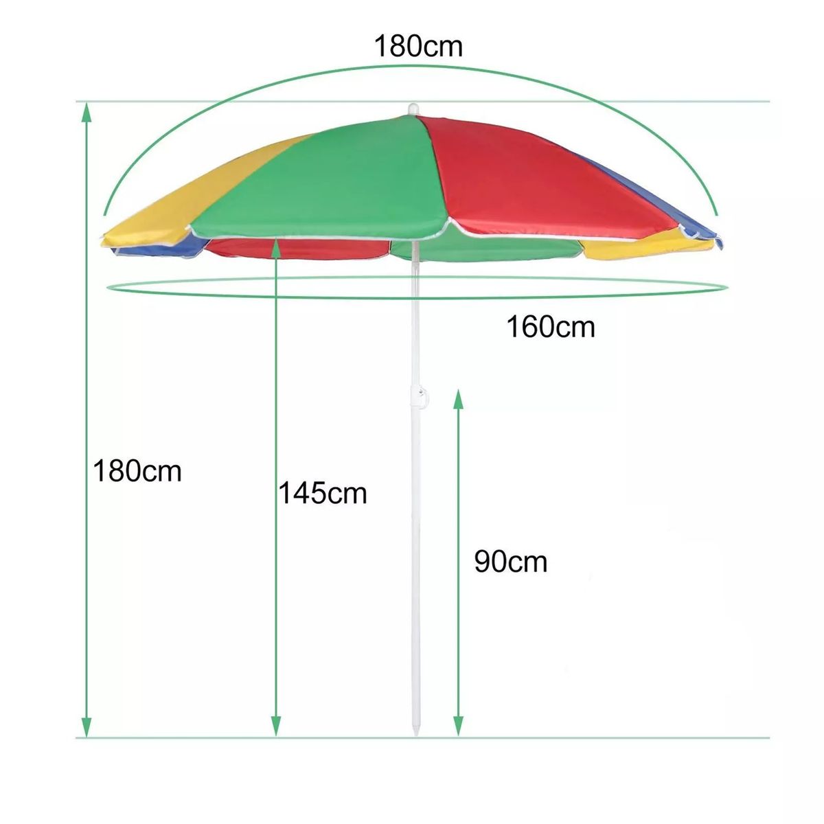 GENERICO - X2 Sombrilla Paragua Playa Verano Paragua Ajustable Plegable