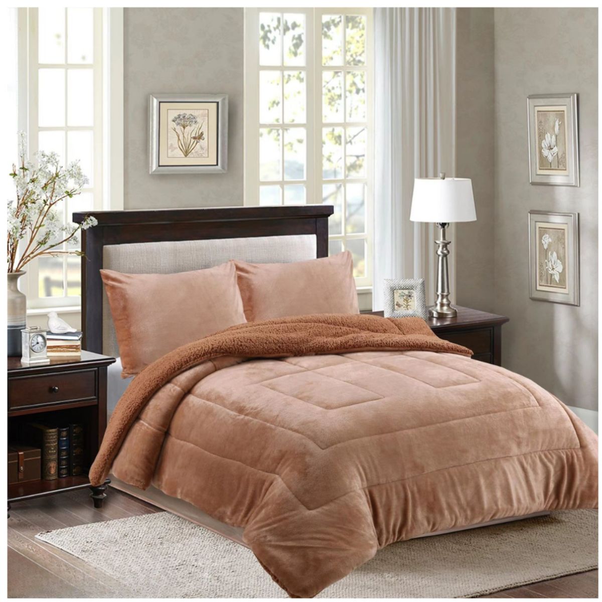 GENERICO - Cobertor Plush Liso Invierno Super King Chiporro