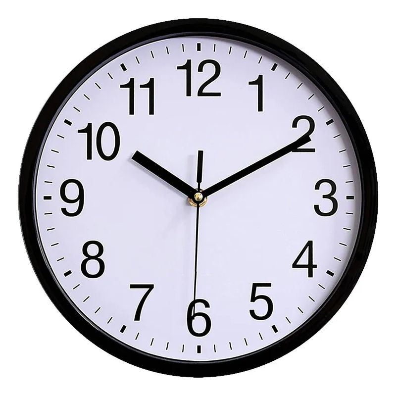 GENERICO - Reloj Pared Metal Decoración Moderno 30cm Silencioso Colores Estructura Negr