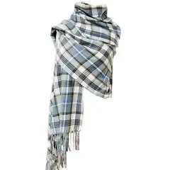 VIVAFELICIA - Bufanda Chal Cashmere Highlands Celeste