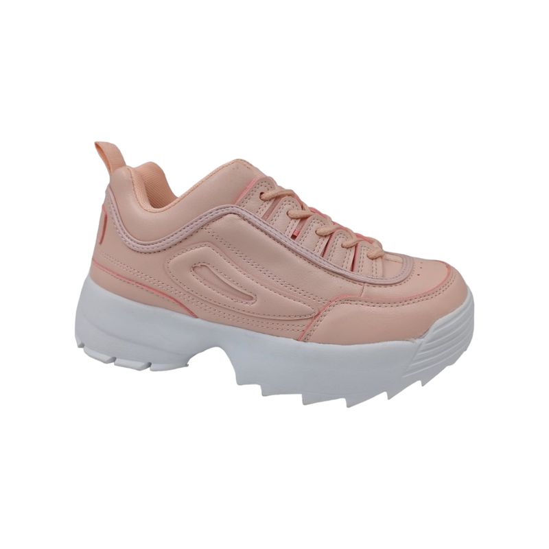 HERIEL - Zapatilla Rosa Plataforma Mujer