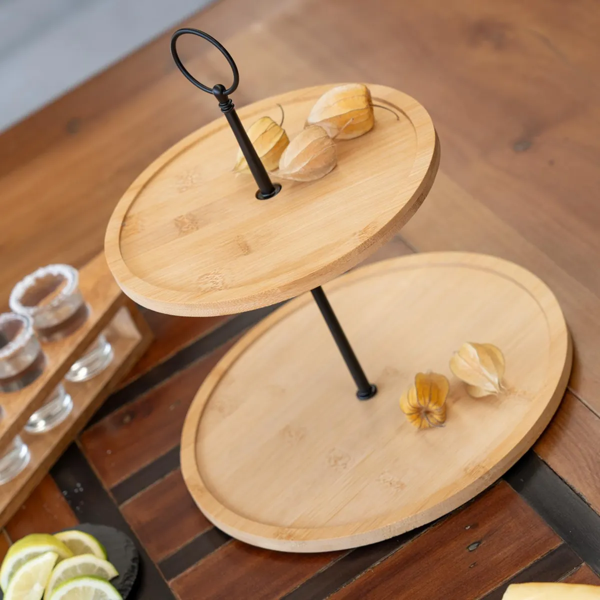 5FIVE - Soporte Para Postres 2 Niveles Bambu 25 cm 5Five