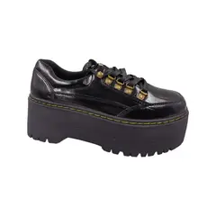 HERIEL - Zapatilla Negra Charol Mujer
