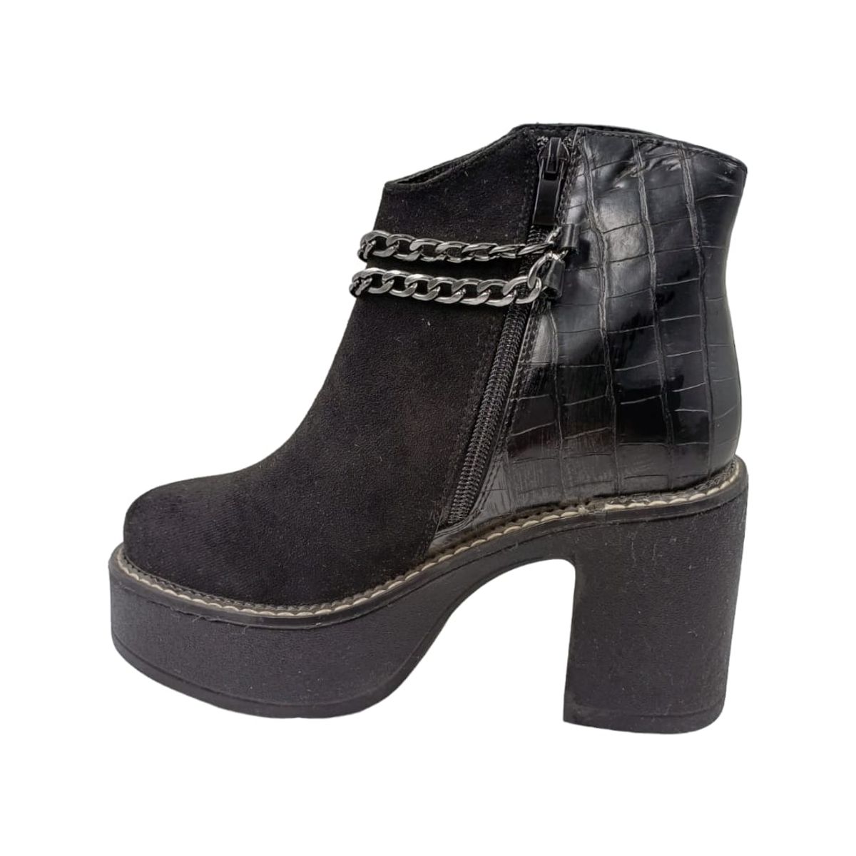 HERIEL - Botin Negro Plataforma Mujer