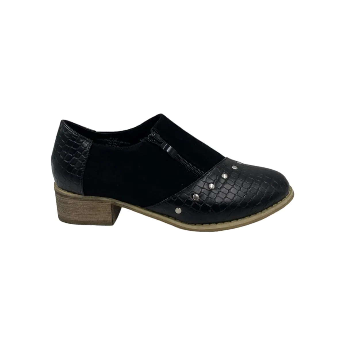 HERIEL - Zapato Negro Bajo Gamuza