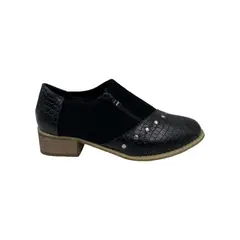 HERIEL - Zapato Negro Bajo Gamuza
