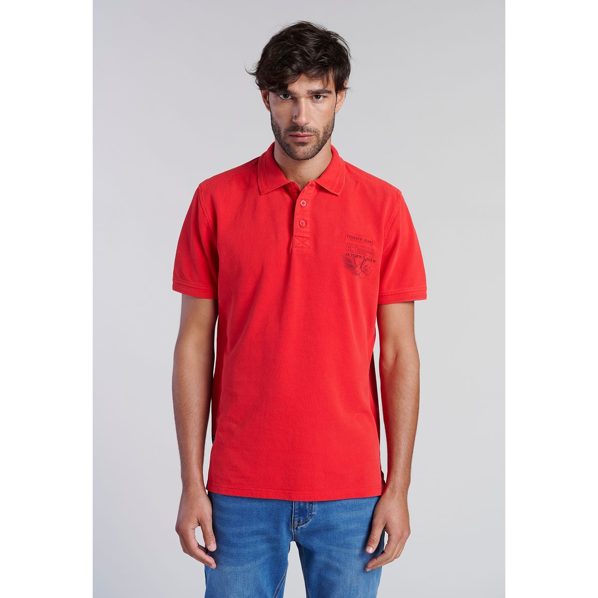 FEROUCH - Polera Polo Las Vegas Rojo Ferouch