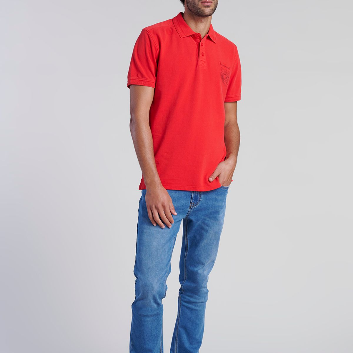 FEROUCH - Polera Polo Las Vegas Rojo Ferouch