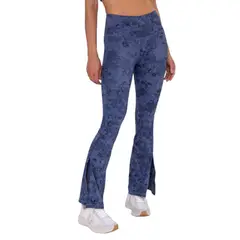 CAPRICHOSA - Calzas azules estampadas tipo flare