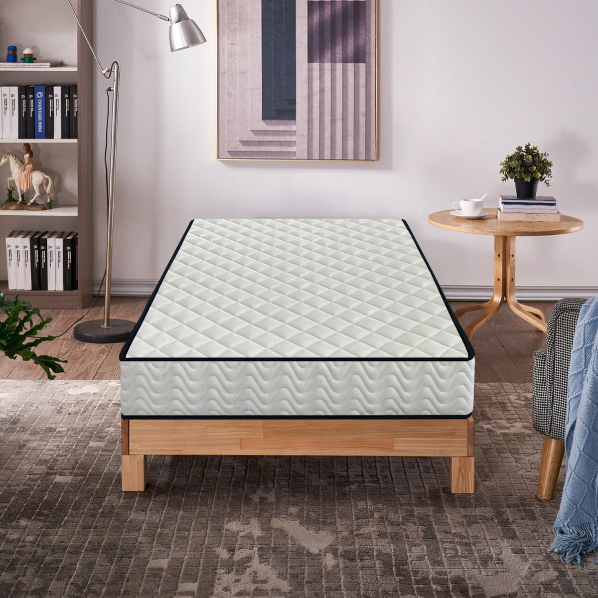 PANDALINO - Colchón 25 cm Home Espuma Resortes Pocket Spring 1 Plaza