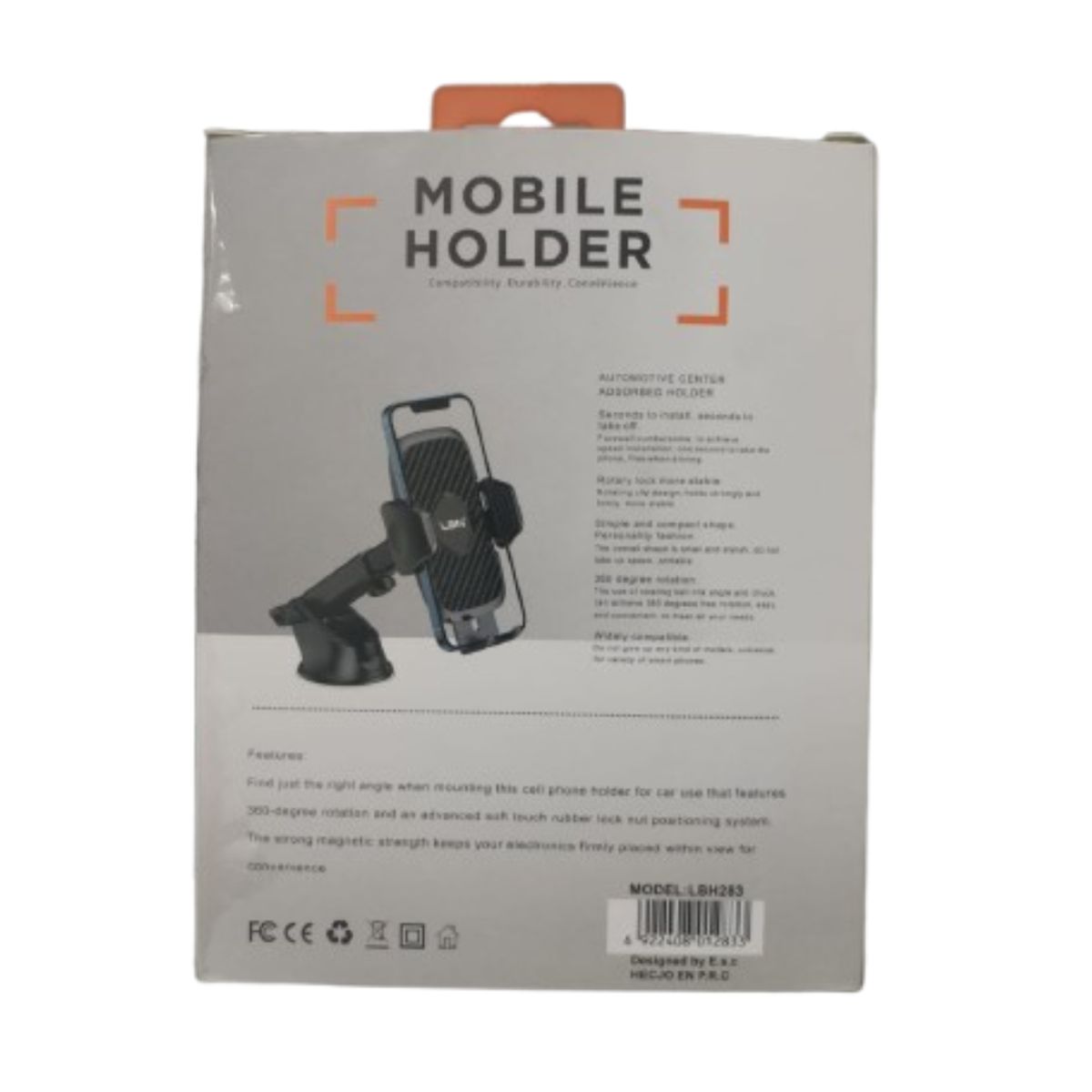 LBN - SOPORTE PORTA CELULAR PARA VEHICULOS LBN LBH283 NEGRO