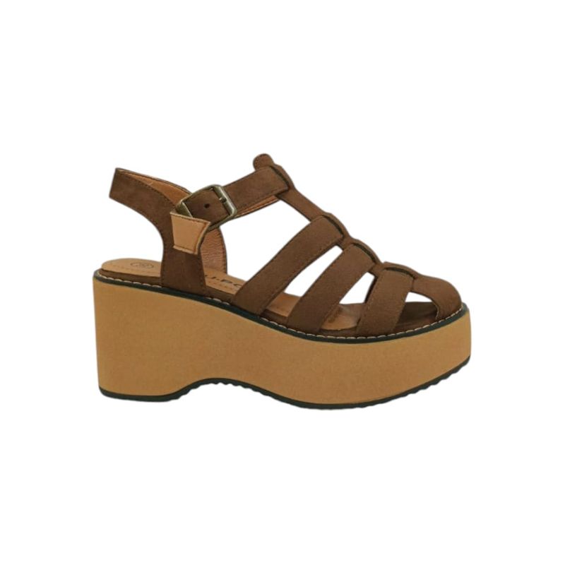 HERIEL - Sandalia Café Plataforma Mujer