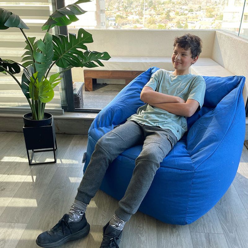 REHUCE - Puff Sillon Azul Tamaño L