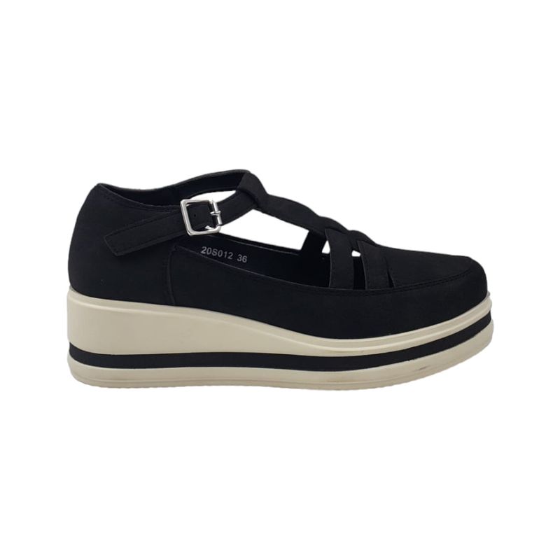 HERIEL - Zapato Negro Plataforma Mujer