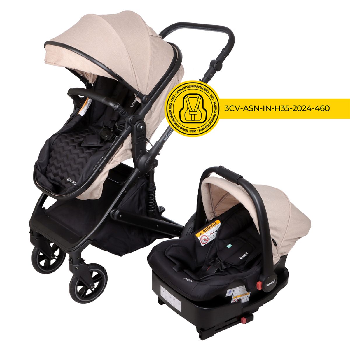 INFANTI - Coches Travel System Epic 6G Beige Infanti