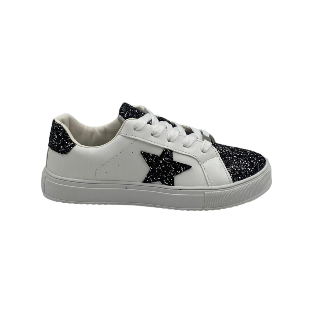 HERIEL - Zapatilla Blanca Glitter Estrella