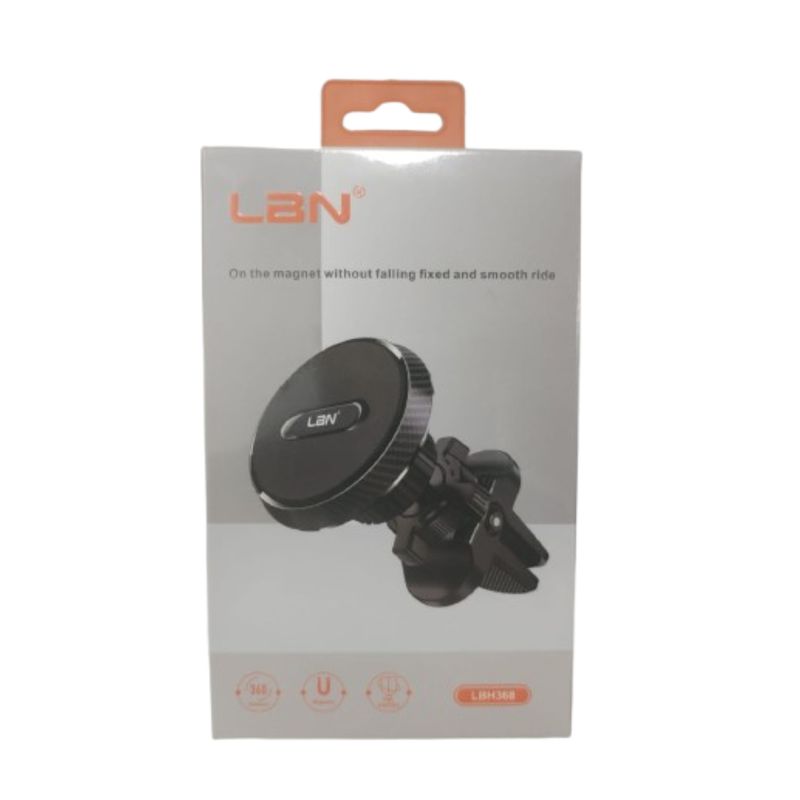 LBN - SOPORTE PORTA CELULAR PARA VEHICULOS LBN LBH368 NEGRO.