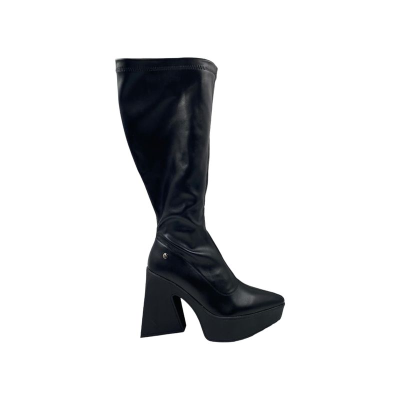 HERIEL - Bota Negra Plataforma Mujer