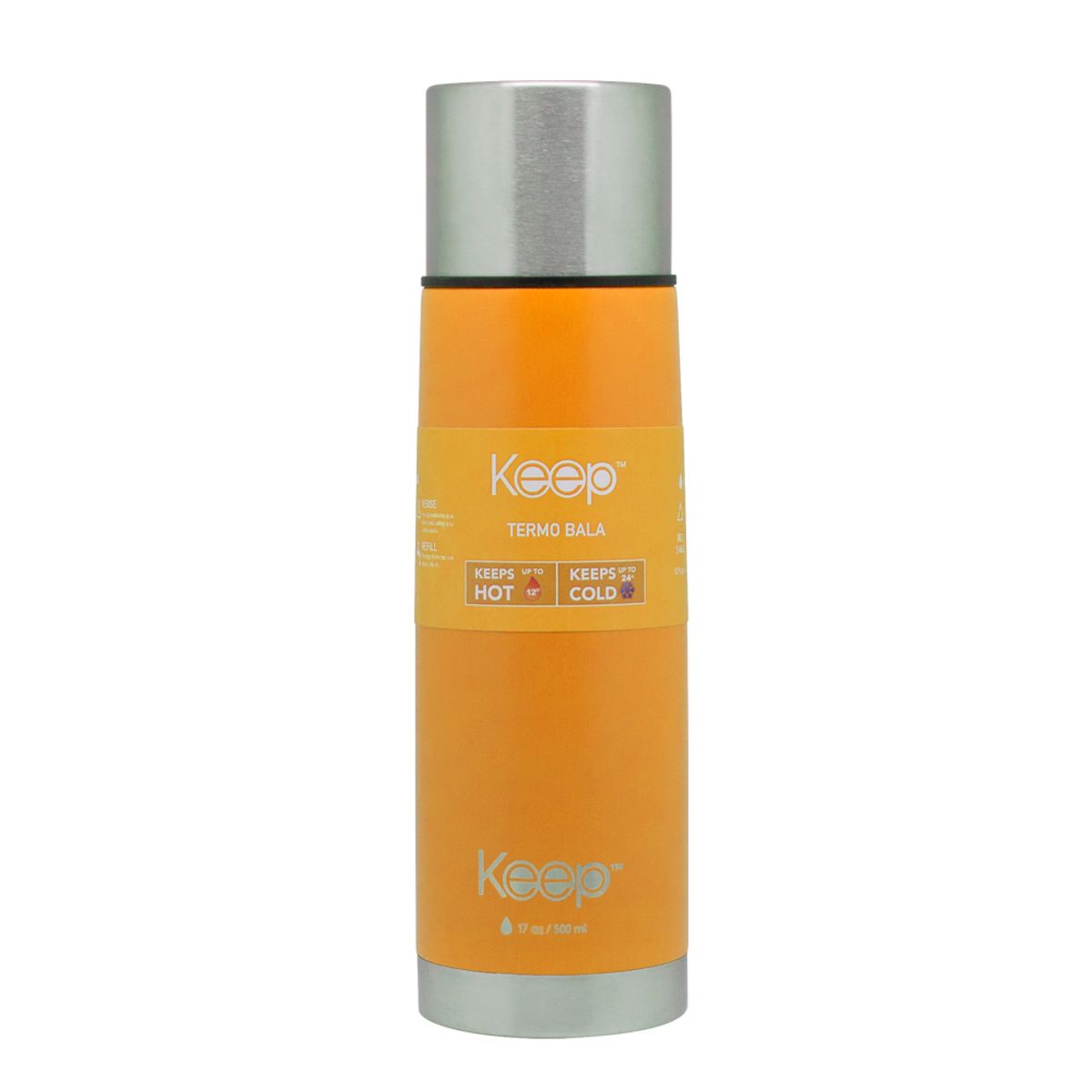 KEEP - Termo Bala Keep 500 Ml Rubber - Naranjo