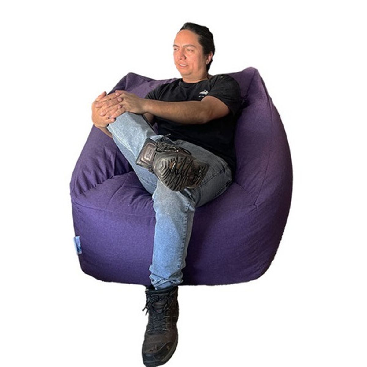 REHUCE - Puff Sillon Morado Tamaño L