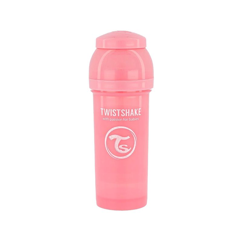 TWISTSHAKE - Mamadera Twistshake Anti-Cólico 260ml Rosado Pastel