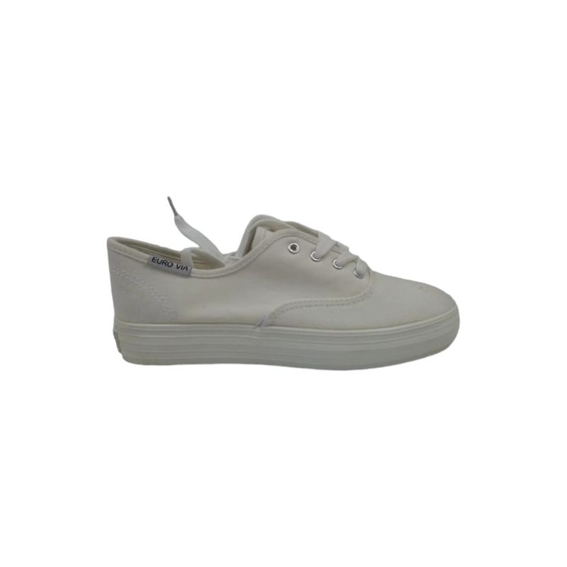 HERIEL - Zapatilla Blanca Textil Mujer