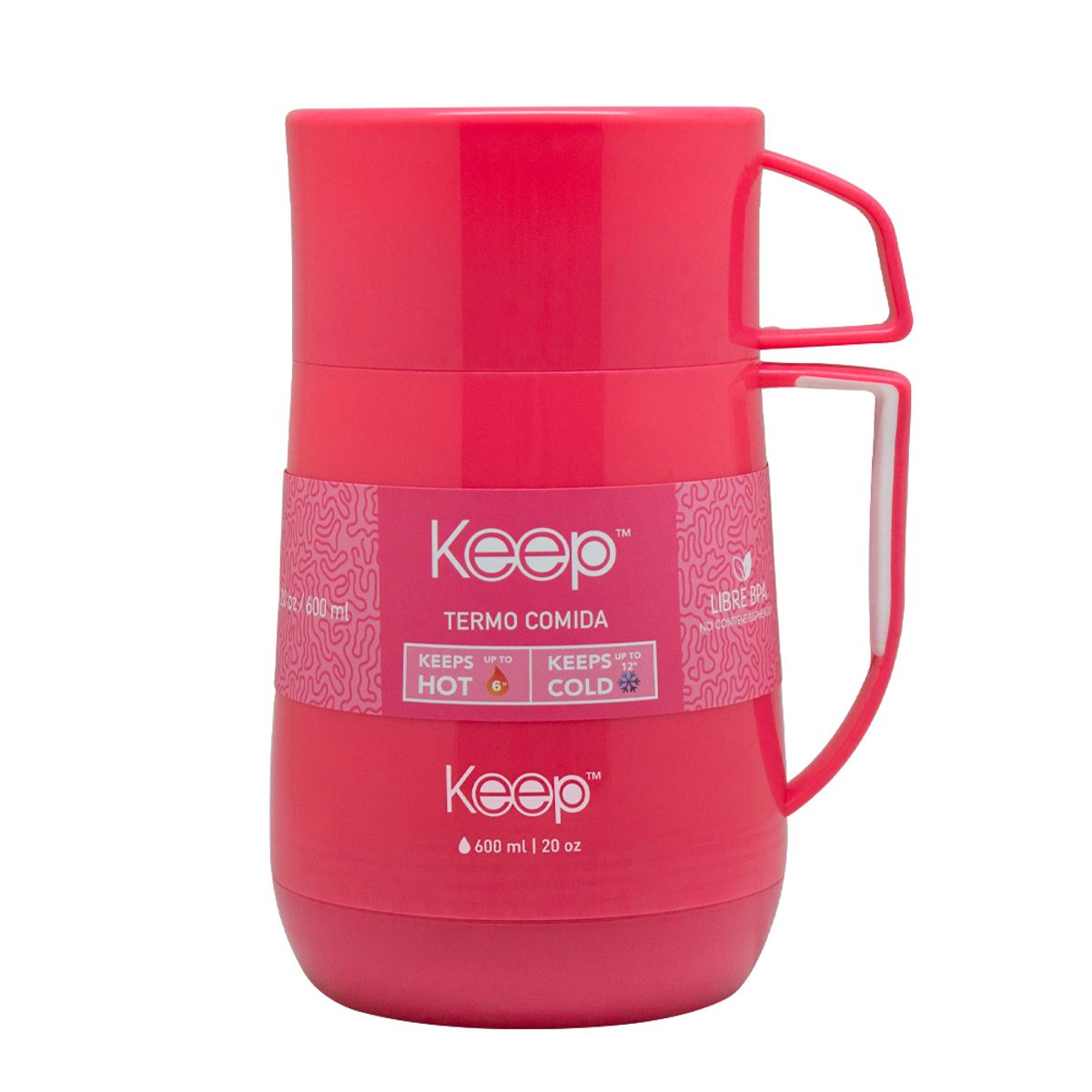 KEEP - Termo Comida PP 600ml keep -ROSADO