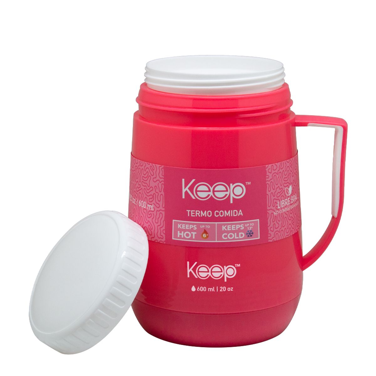 KEEP - Termo Comida PP 600ml keep -ROSADO
