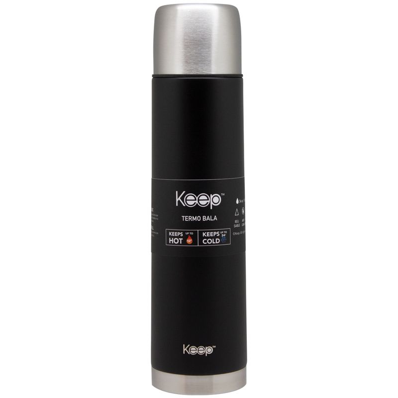 KEEP - Termo Bala 1.0L Rubber keep -NEGRO