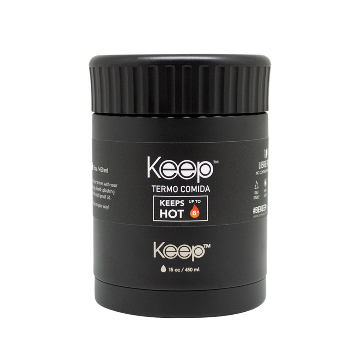 KEEP - Termo Comida Colores 0.45L keep -NEGRO