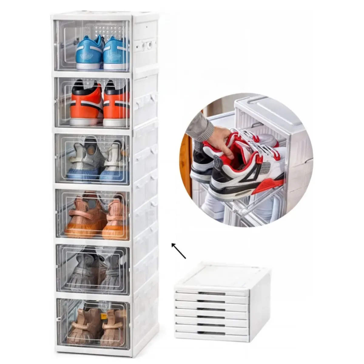 GENERICO - Organizador De Zapatos 6 Niveles Plegable Caja Organizadoras