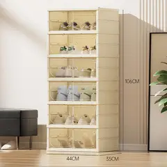 GENERICO - Zapatero Plegable Con Puertas Organizador Cajas 6 niveles