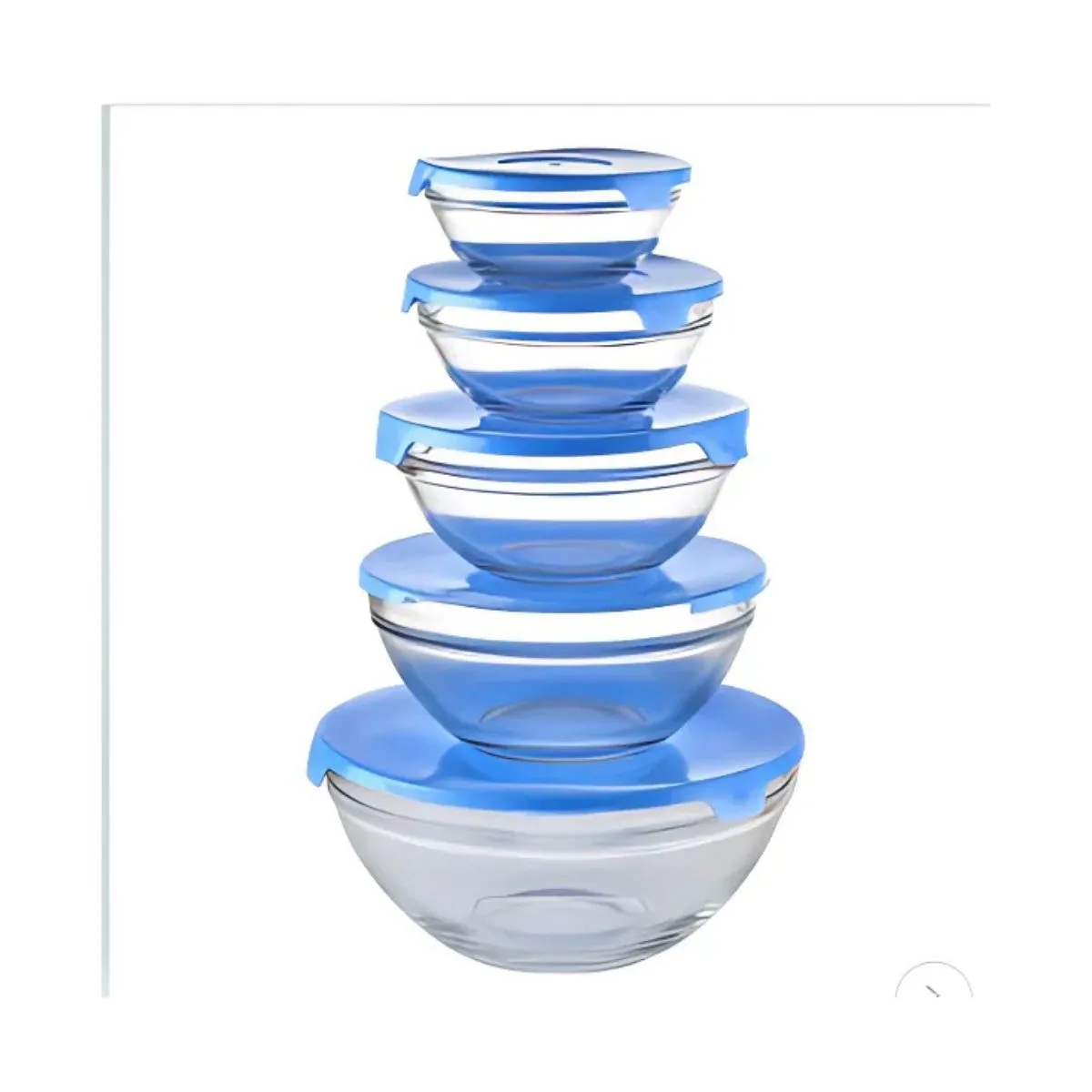 GENERICO - Set 5 Bowl De Vidrio Para Cocina Marca Tolucci