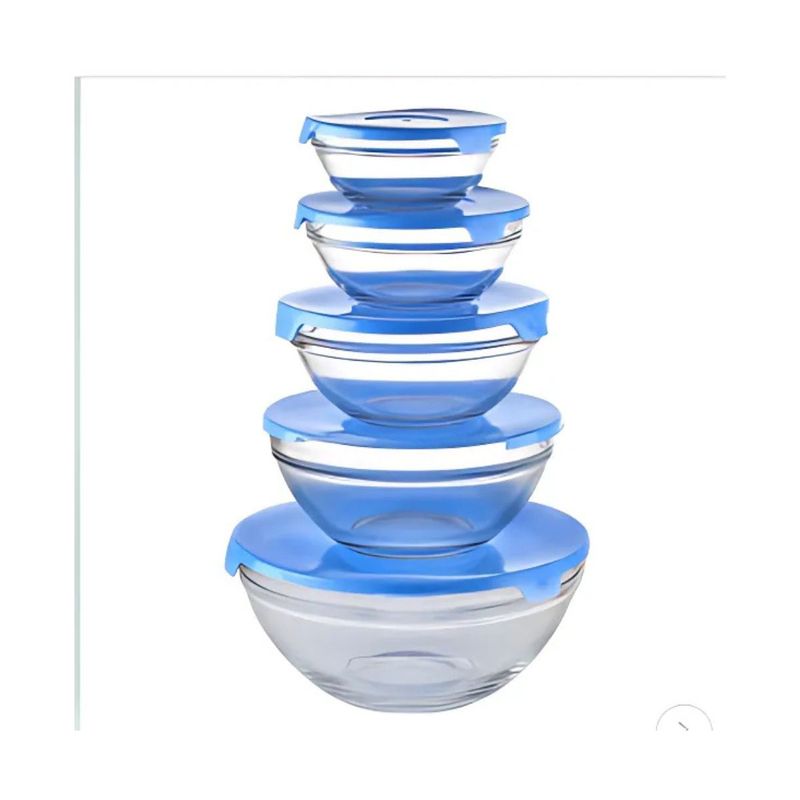 GENERICO - Set 5 Bowl De Vidrio Para Cocina Marca Tolucci