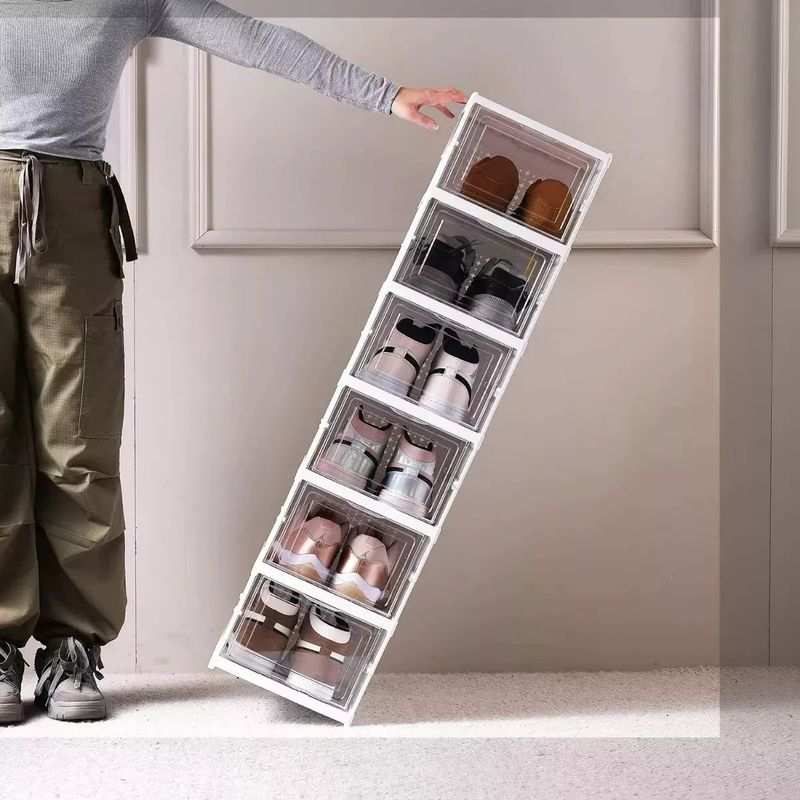 GENERICO - Zapatero Plegable Con Puertas Organizador Cajas 6 niveles