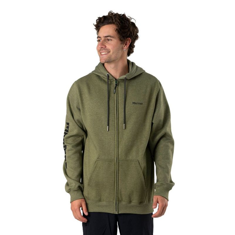 MARMOT - Polerón Hombre Marmot Sleeve Verde Musgo