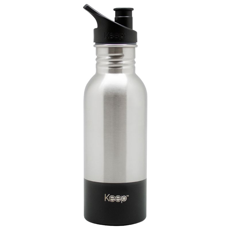 KEEP - Botella Metalica 600ml keep -NEGRO
