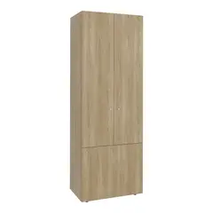 FMFURNITURE - Closet 3 Puertas 170X60X402 Cm Cafe Claro